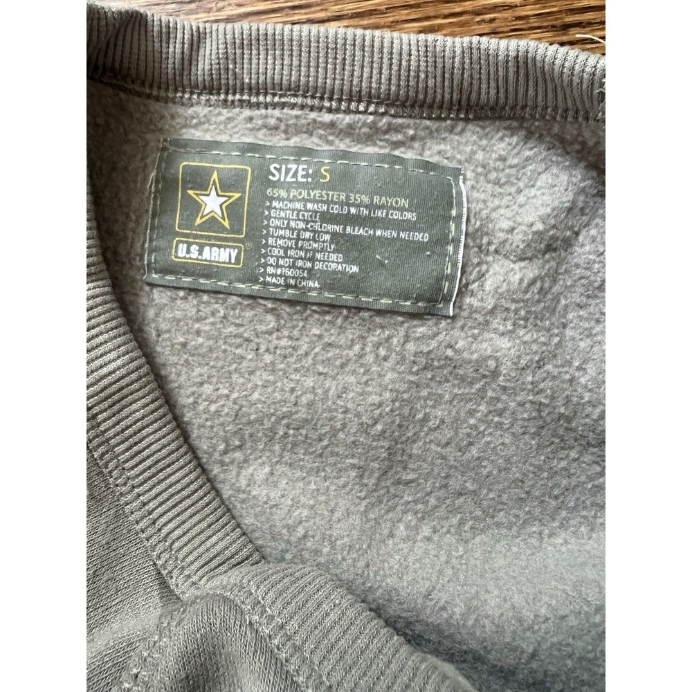 Women's U.S. ARMY Licensed, Fleece Lined Camo Sweatshirt GREEN - SMALL - Picture 3 of 4
